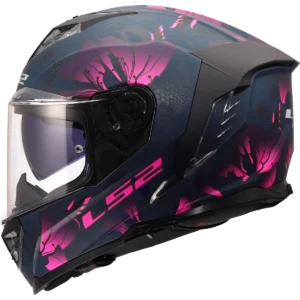 LS2 MC-Hjelm FF818 Storm III Burst Svart Rosa