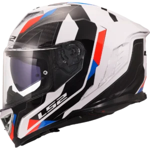 LS2 MC-Hjelm FF818 Storm III Sporty Hvit Blå Rød