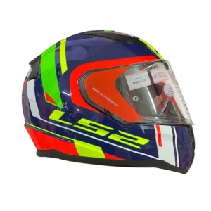 LS2 MC-Hjelm FF353 Rapid Chaos Navy Blå/Oransje