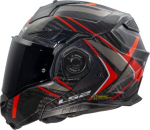 LS2 Åpningshjelm FF901 Advant X Carbon Future Svart/Rød