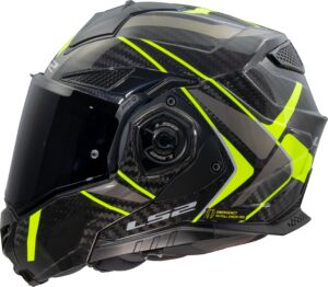 LS2 Åpningshjelm FF901 Advant X Carbon Future Svart/Gul