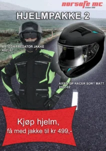 Pakke 1: Axxis GP Racer og Artech Predator jakke
