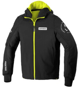 SPIDI HOODIE ARMOR EVO  BLACK YELLOW FLUO