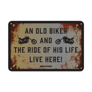 Oxford Metallskilt THE RIDE OF HIS LIFE LIVE HERE