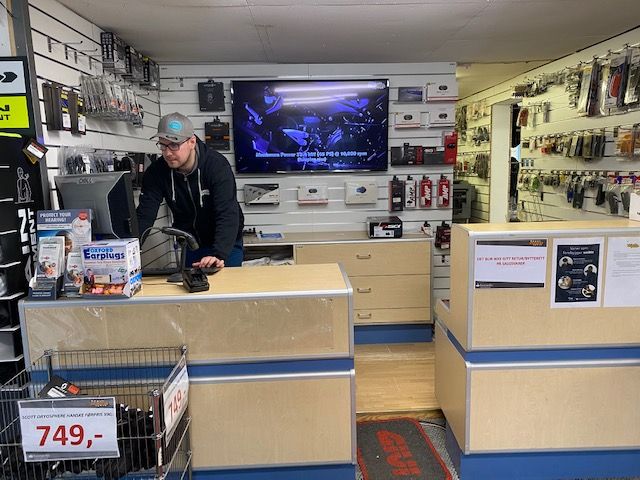 Betjening i butikken