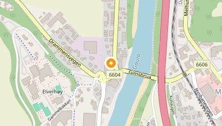 Kart til AB Motor, Strandvegen 2, Melhus